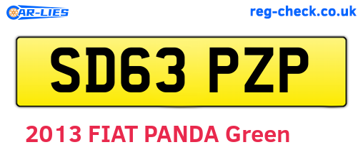 SD63PZP are the vehicle registration plates.