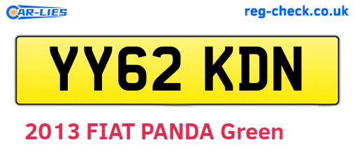 YY62KDN are the vehicle registration plates.