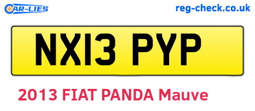 NX13PYP are the vehicle registration plates.