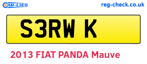 S3RWK are the vehicle registration plates.