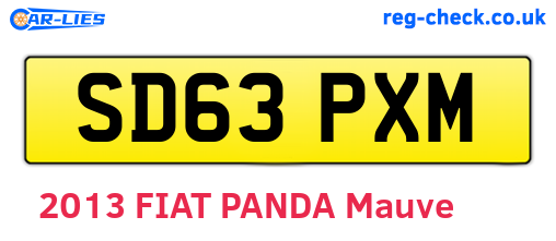 SD63PXM are the vehicle registration plates.