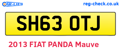 SH63OTJ are the vehicle registration plates.