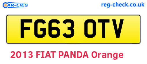 FG63OTV are the vehicle registration plates.