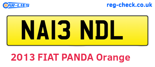 NA13NDL are the vehicle registration plates.