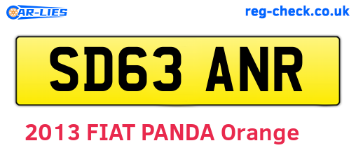 SD63ANR are the vehicle registration plates.