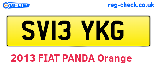 SV13YKG are the vehicle registration plates.