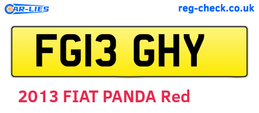 FG13GHY are the vehicle registration plates.