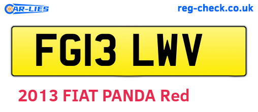 FG13LWV are the vehicle registration plates.