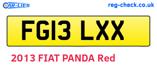 FG13LXX are the vehicle registration plates.