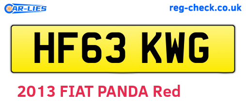 HF63KWG are the vehicle registration plates.