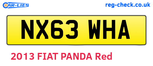 NX63WHA are the vehicle registration plates.