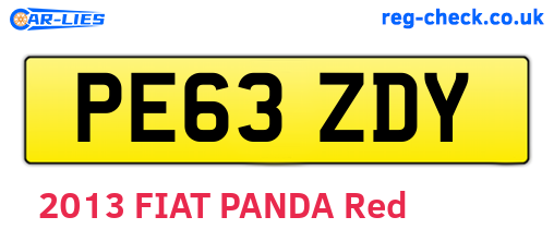 PE63ZDY are the vehicle registration plates.
