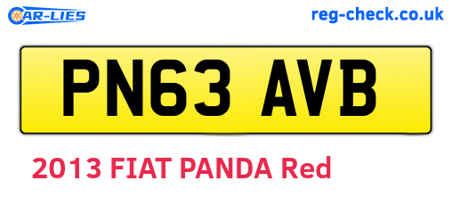 PN63AVB are the vehicle registration plates.