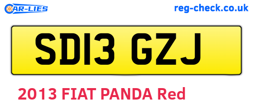 SD13GZJ are the vehicle registration plates.