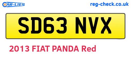 SD63NVX are the vehicle registration plates.