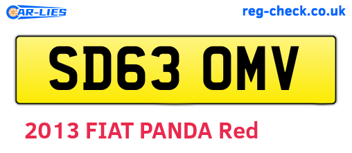 SD63OMV are the vehicle registration plates.
