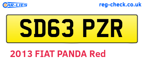 SD63PZR are the vehicle registration plates.