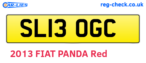 SL13OGC are the vehicle registration plates.