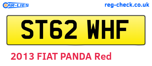 ST62WHF are the vehicle registration plates.