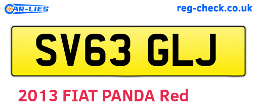 SV63GLJ are the vehicle registration plates.