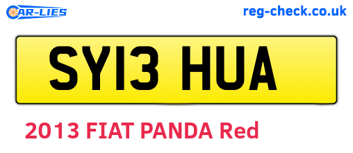 SY13HUA are the vehicle registration plates.