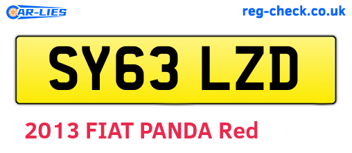 SY63LZD are the vehicle registration plates.