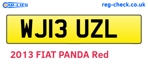 WJ13UZL are the vehicle registration plates.