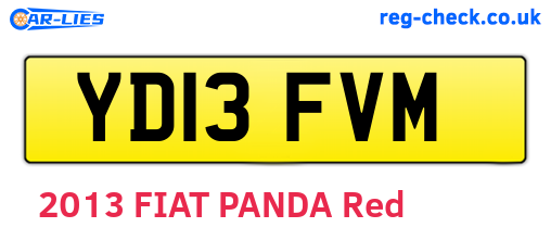 YD13FVM are the vehicle registration plates.