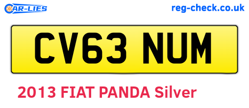 CV63NUM are the vehicle registration plates.
