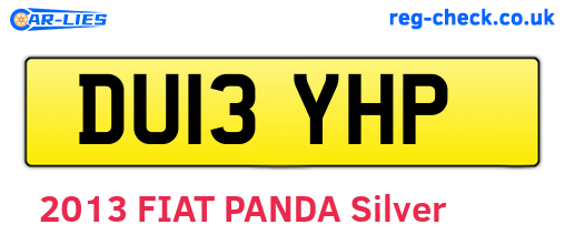 DU13YHP are the vehicle registration plates.