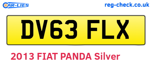 DV63FLX are the vehicle registration plates.