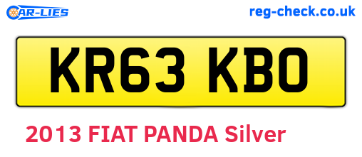 KR63KBO are the vehicle registration plates.