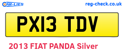 PX13TDV are the vehicle registration plates.