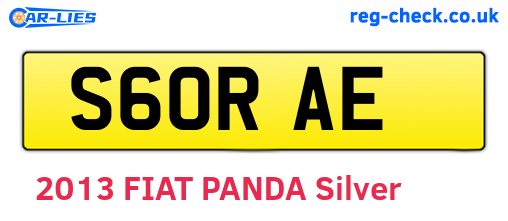 S60RAE are the vehicle registration plates.