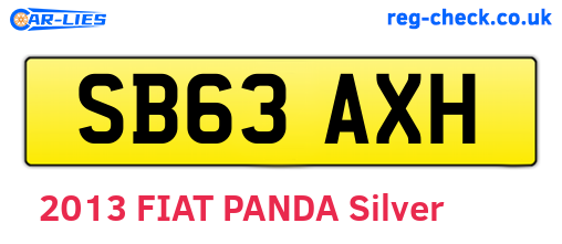 SB63AXH are the vehicle registration plates.