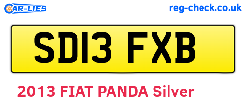 SD13FXB are the vehicle registration plates.