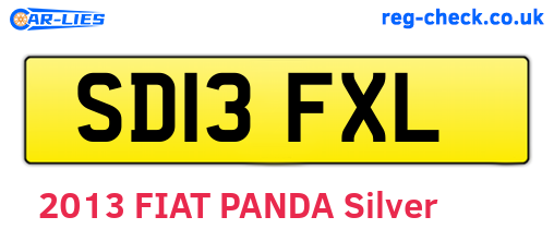 SD13FXL are the vehicle registration plates.