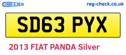 SD63PYX are the vehicle registration plates.