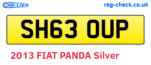 SH63OUP are the vehicle registration plates.