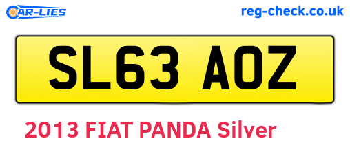 SL63AOZ are the vehicle registration plates.