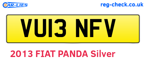 VU13NFV are the vehicle registration plates.