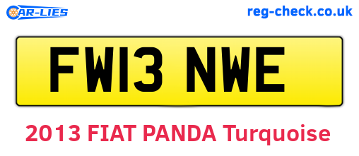 FW13NWE are the vehicle registration plates.