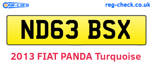 ND63BSX are the vehicle registration plates.