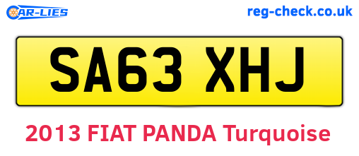 SA63XHJ are the vehicle registration plates.