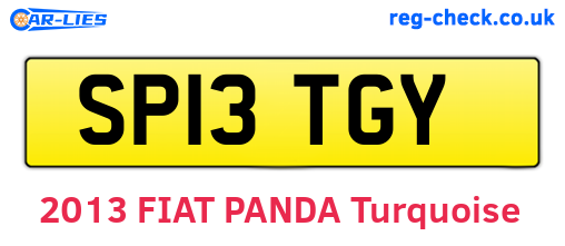 SP13TGY are the vehicle registration plates.