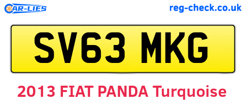 SV63MKG are the vehicle registration plates.