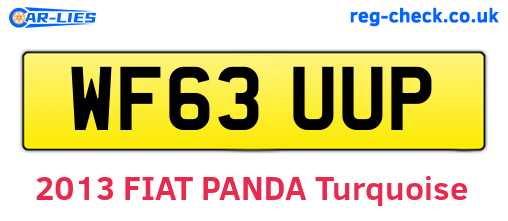 WF63UUP are the vehicle registration plates.