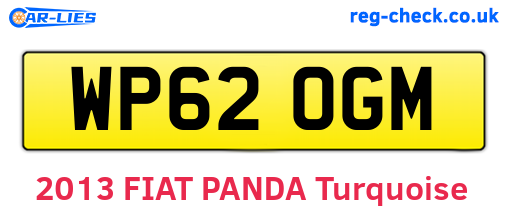 WP62OGM are the vehicle registration plates.