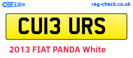 CU13URS are the vehicle registration plates.