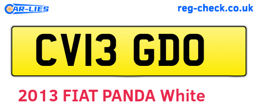 CV13GDO are the vehicle registration plates.